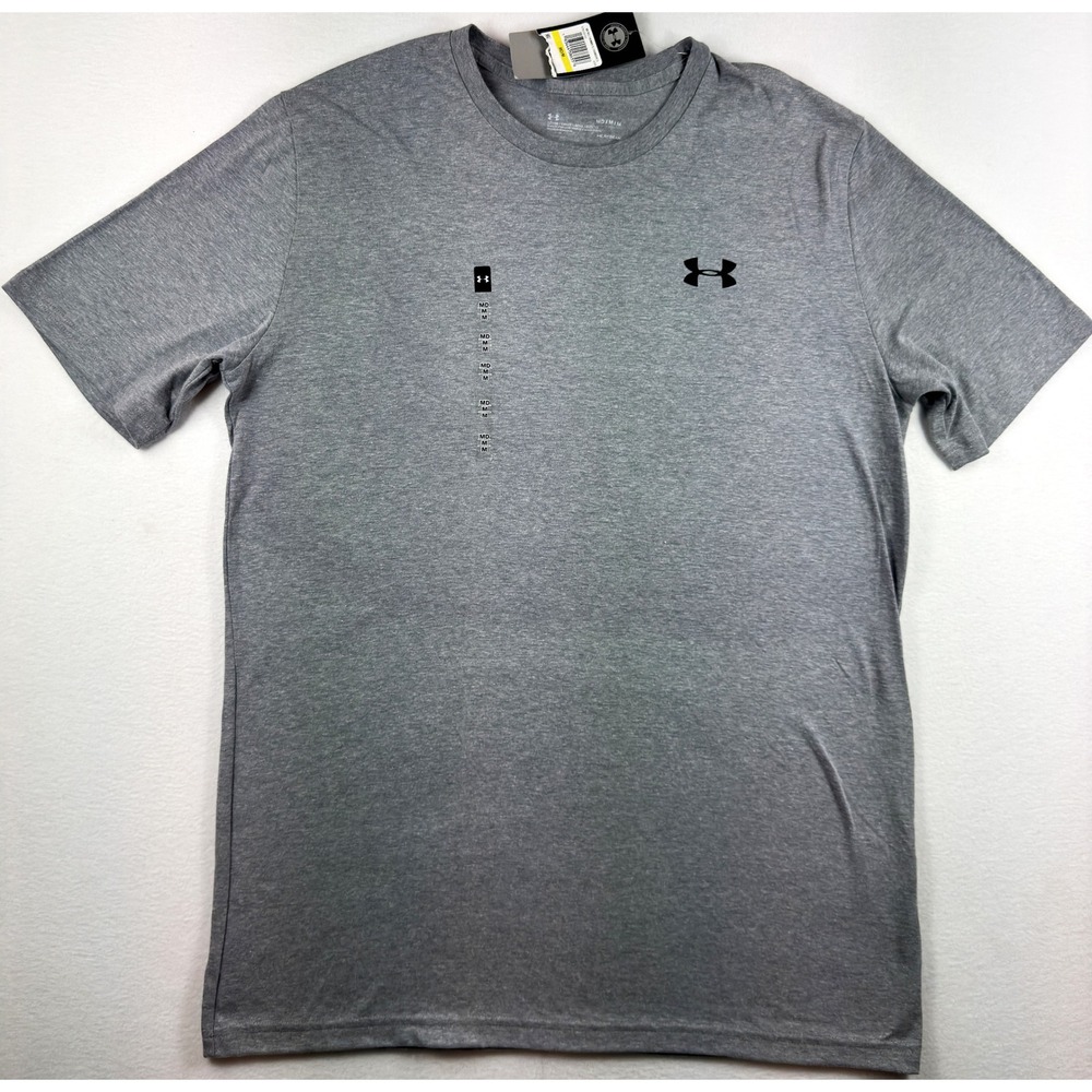 Under Armour Locker Room HeatGear T Shirt Mens M Gray Loose Fit NWT